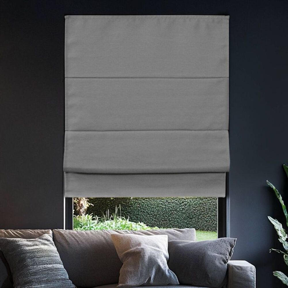 Open Box - Chicology - 27"x64" Chicology Blackout Roman Shade Pearl Gray Gray